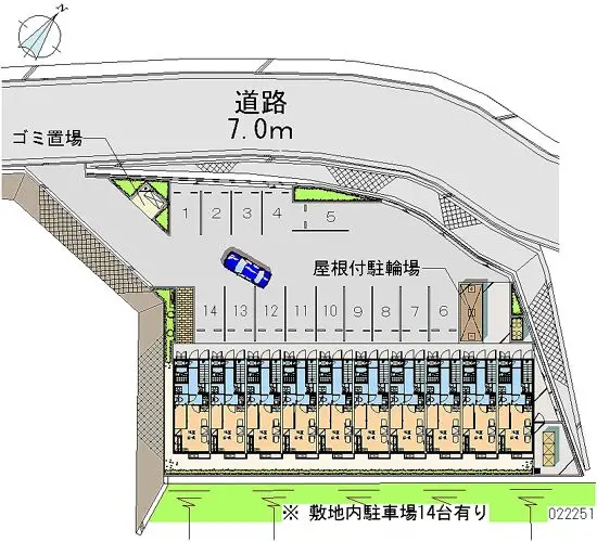 ★手数料０円★広島市東区中山新町３丁目　月極駐車場（LP）